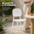 Silla Comedor ComboHome Visby Blanca Diseño Moderno Calidad Blanco 1