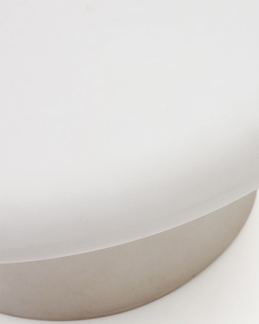 Mesa de centro redonda Addaia de cemento blanco Ø90 cm x 43cm