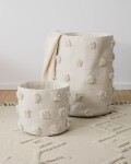 Cesta grande Khrista 100% algodón orgánico (GOTS) beige
