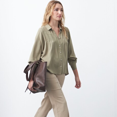 CAMISA KAI Verde Grisáceo