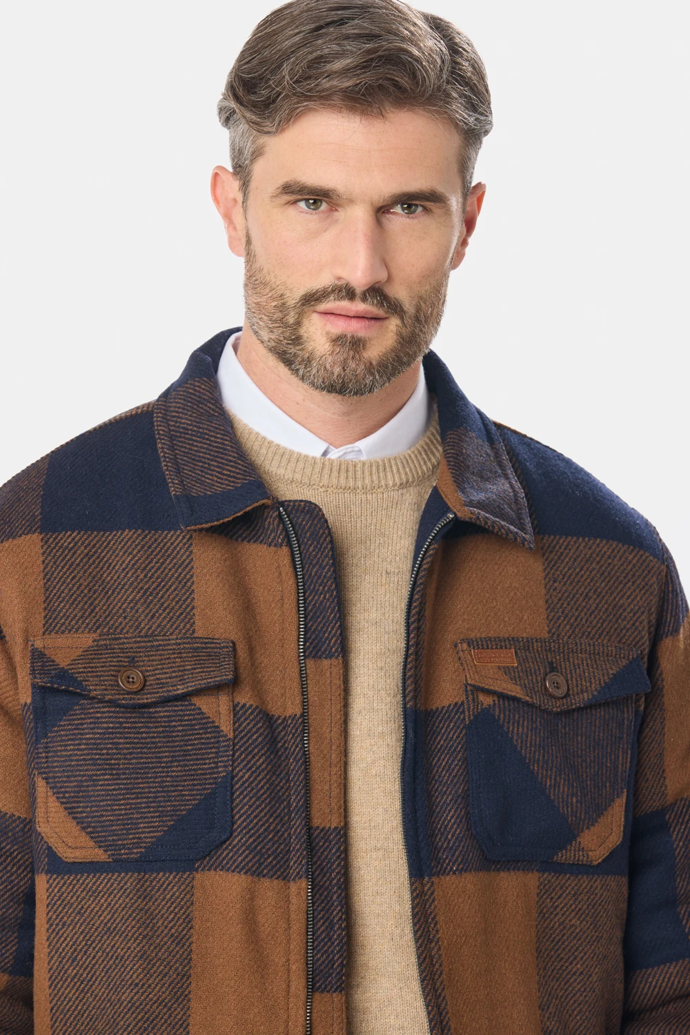 CAMPERA DE ABRIGO DE PAÑO Azul