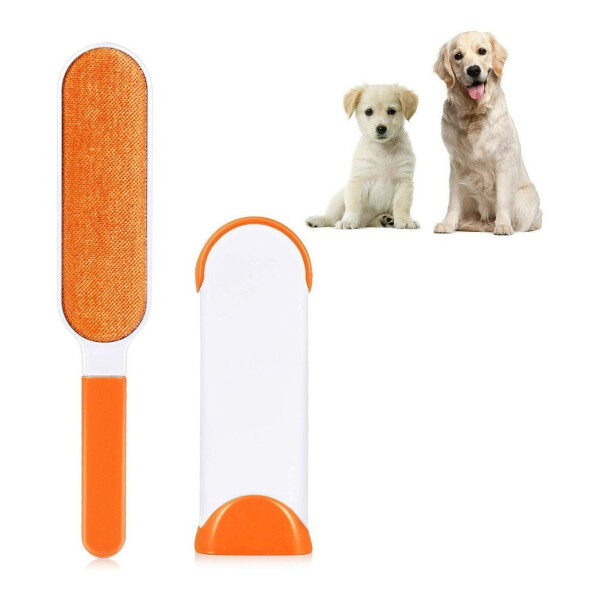 Quita Pelusa Cepillo Removedor Peine Mascota Gato Perro variante color NARANJA