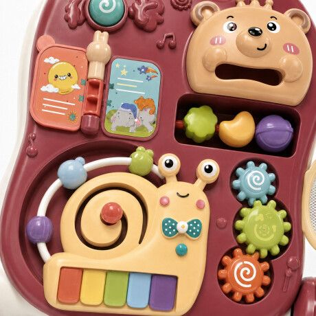 Andador Musical Bebé 4 En 1 Luces Y Sonidos Mesa Didáctica Rosa Viejo