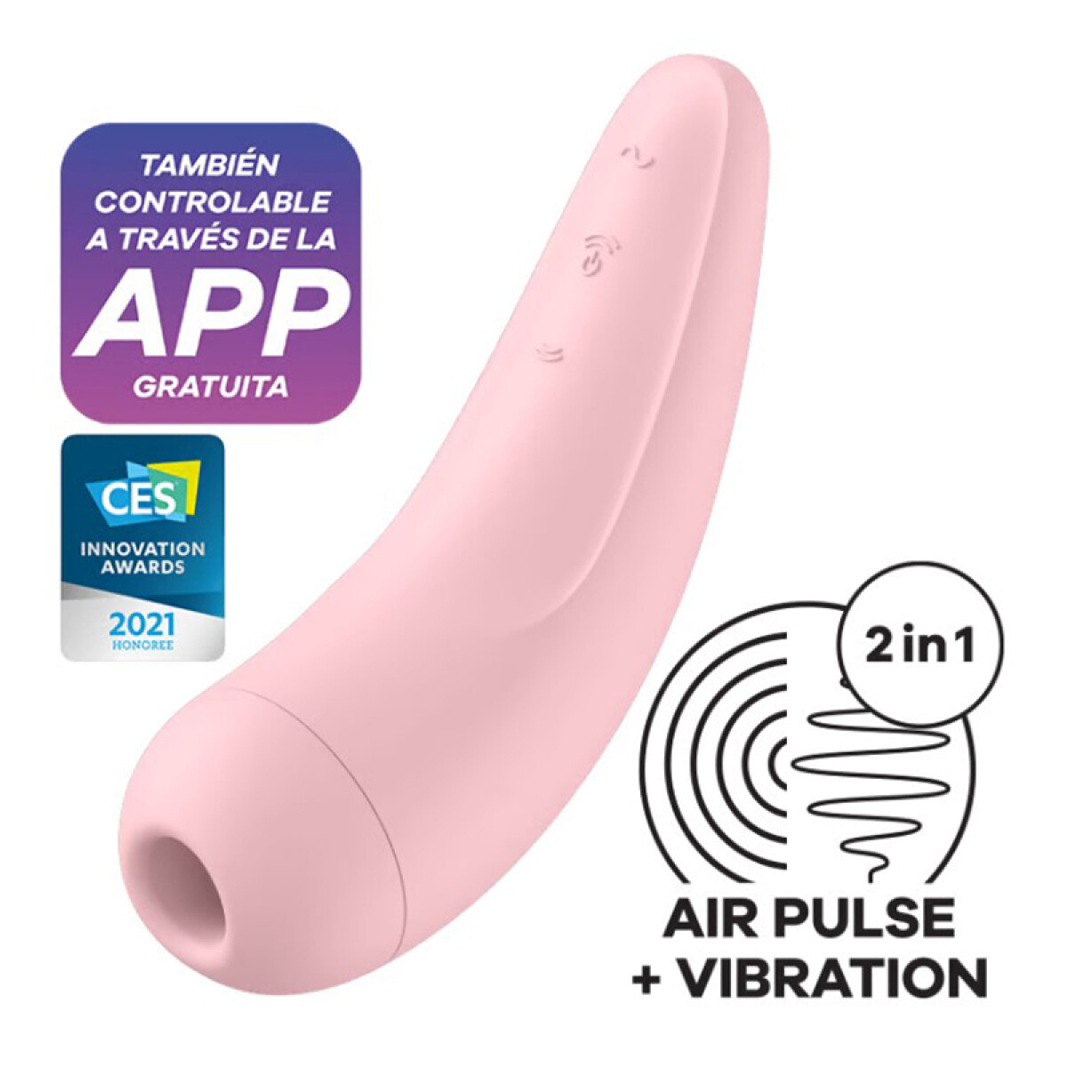 Satisfyer Curvy 2+ Air Pulse Bluetooth Rosa 
