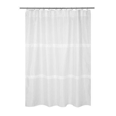 CORTINA POLIESTER BLANCO C/PUNTILLA