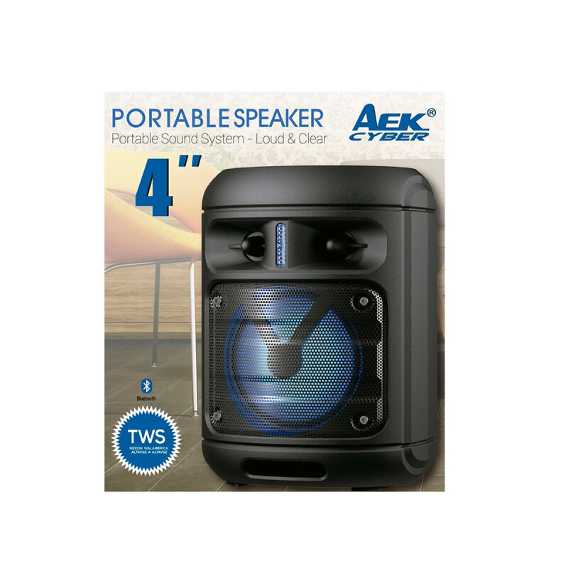 Parlante Portátil Recargable 4" Bluetooth AEK 10407 Parlante Portátil Recargable 4" Bluetooth AEK 10407