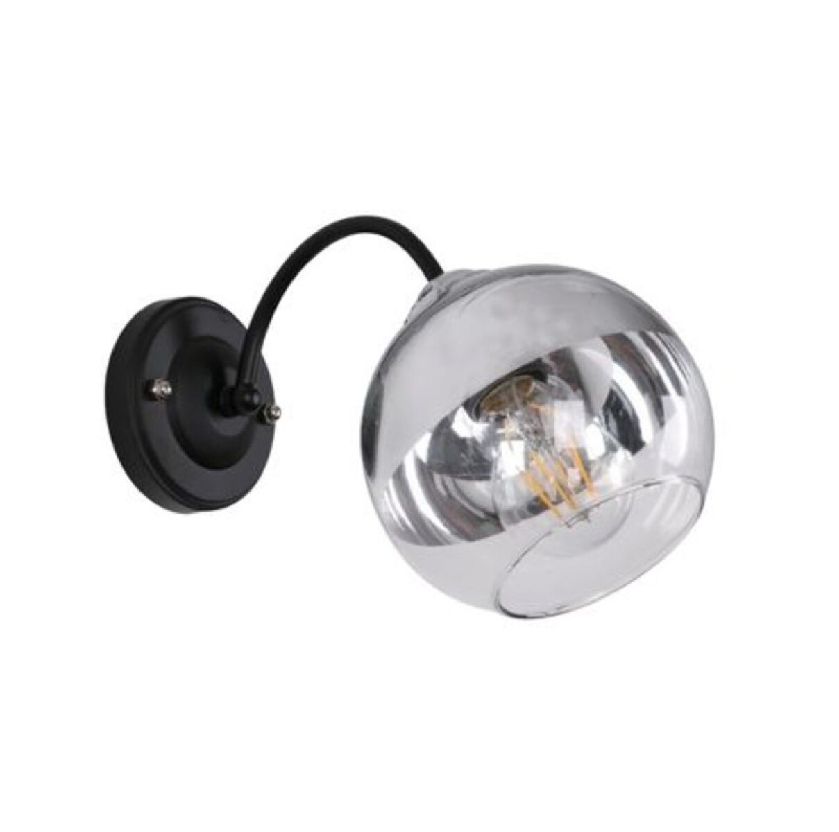 APLIQUE 1 LUZ "NIKA" NEGRO E27 60W 