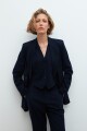 Blazer rayado doble abotonadura azul marino