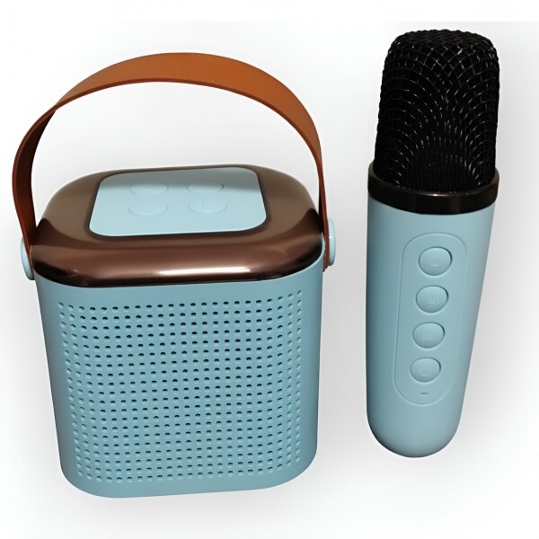 Microfono Karaoke Musical Parlante Inalambrico Infantil Color Celeste