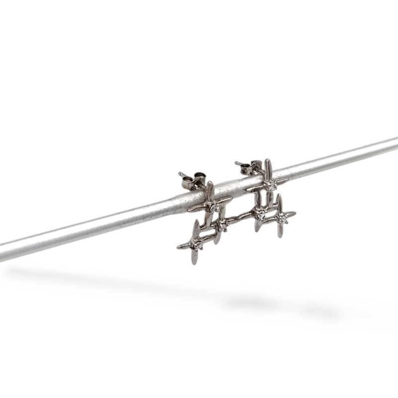 Caravanas Triple-Plata 925-Piedra Zirconia-CA3064 conpiedra