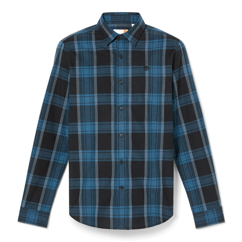 Camisa Herringbone Flannel Check Hombre Black Yd