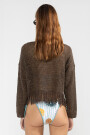 FRINGES SWEATER Chocolate