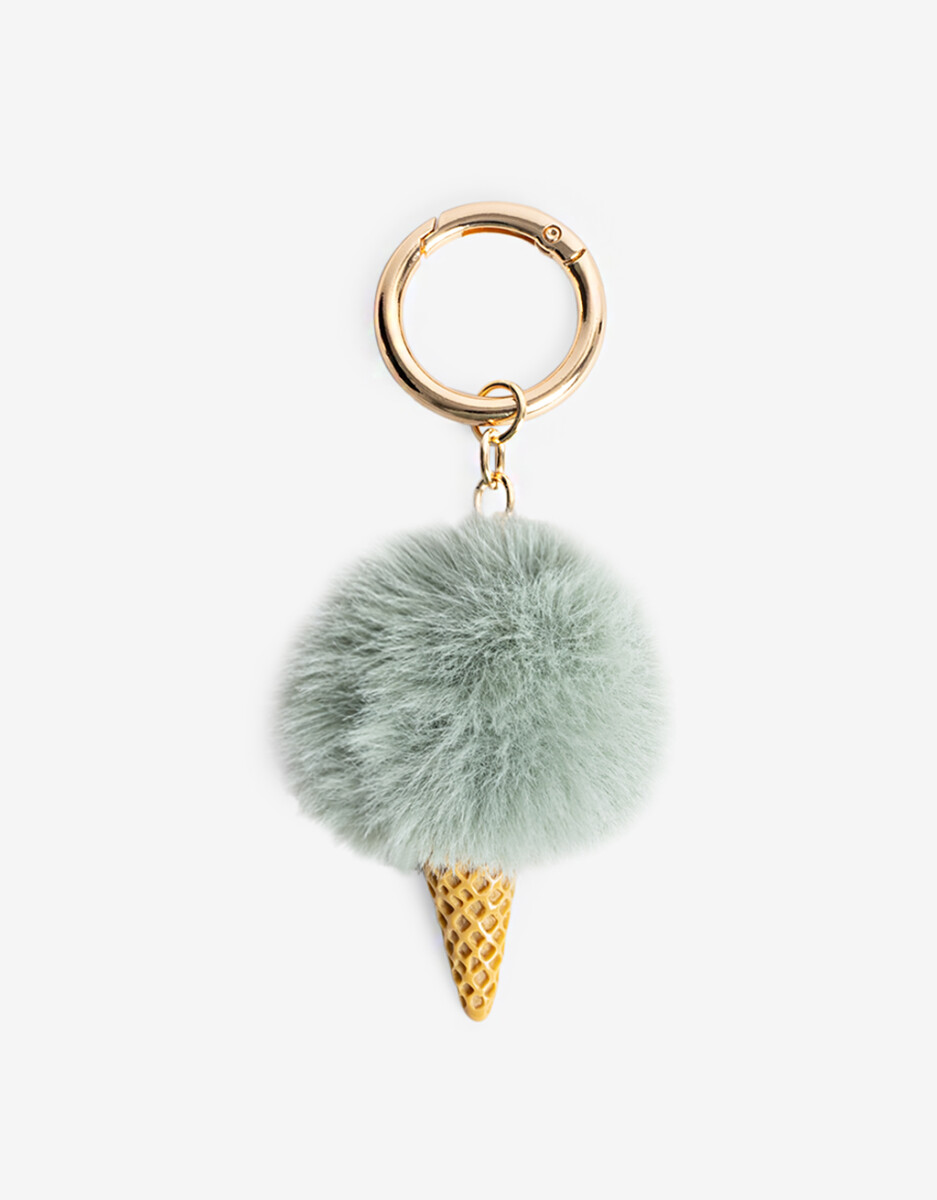 Llavero Fuzzy Cono De Helado. 