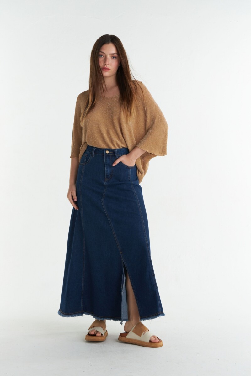 Sweater Julieta Camel Lurex