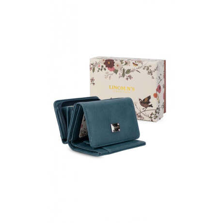 Billetera Lirio Azul Petroleo