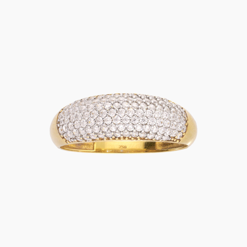 Anillo en oro 18K con circonias Anillo En Oro 18k Con Circonias