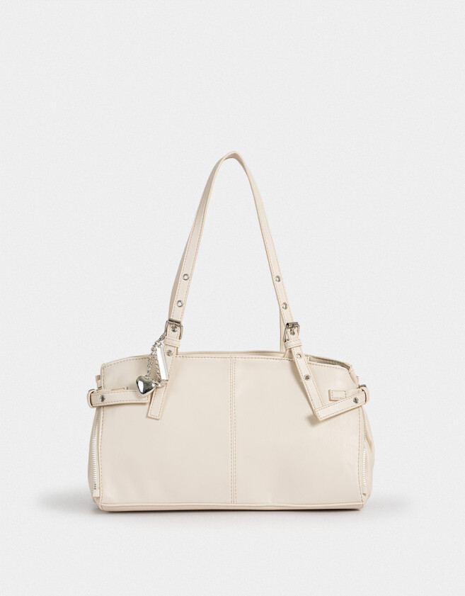 Bandoleras Bandolera Con Charm - Blanco Crudo