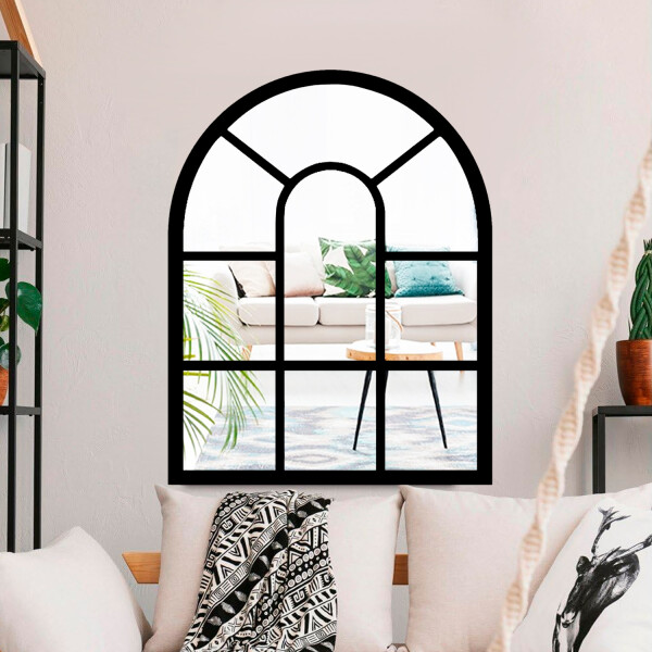 Espejo Medio Punto En Formato Ventana F-m-01de 120 X 60cm ESPEJO M.PUNTO DIVIDIDO 120X60 F-M-01