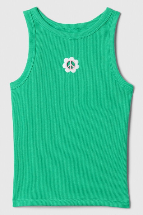 Musculosa Cuello Alto Niña Simply Green 17-5936