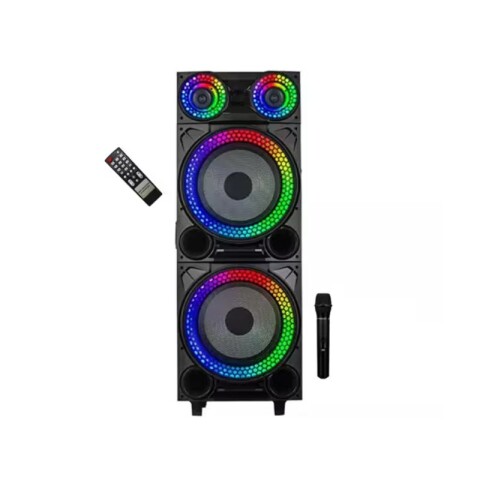 TORRE DE SONIDO KOLAV DOBLE 12" 1288A RECARGABLE BLUETOOTH Negro