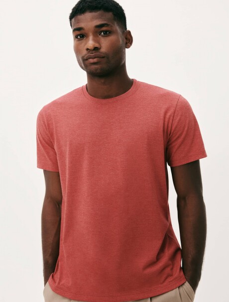 CAMISETA BÁSICA MANGA CORTA ROSADO