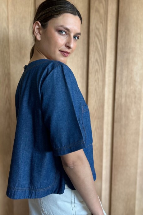 Remera Fresa Denim Azul