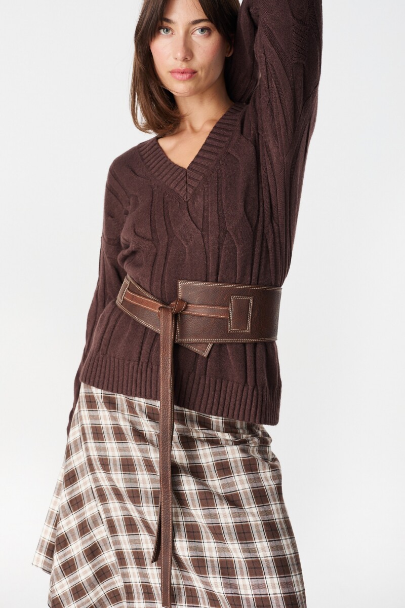 Faja Leather Elegant Marron