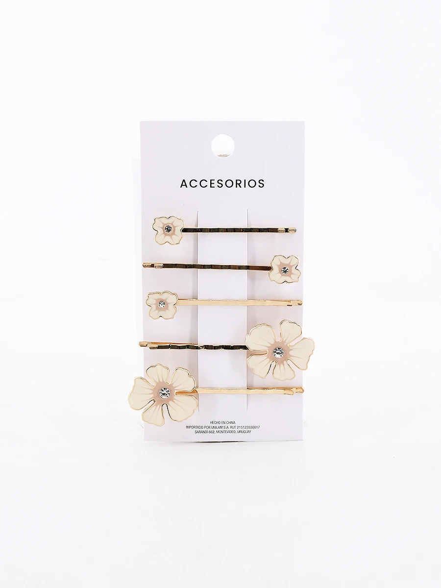 BROCHE PACK x 4 - DORADO 