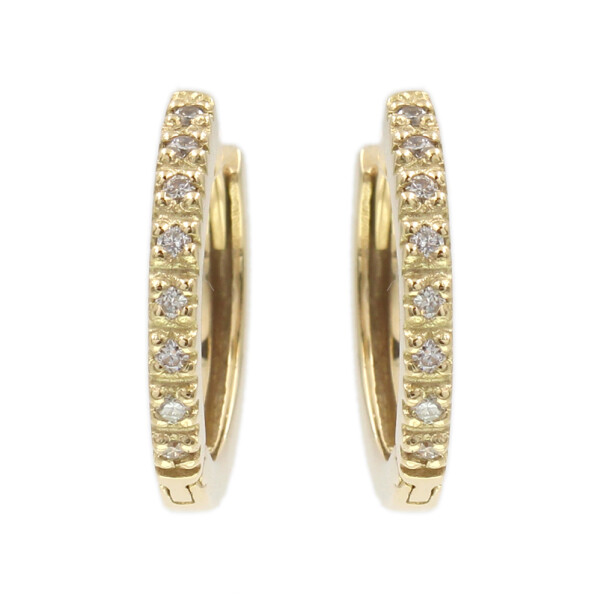 Aros Samantha de oro amarillo 18k con brillantes Aros Samantha de oro amarillo 18k con brillantes