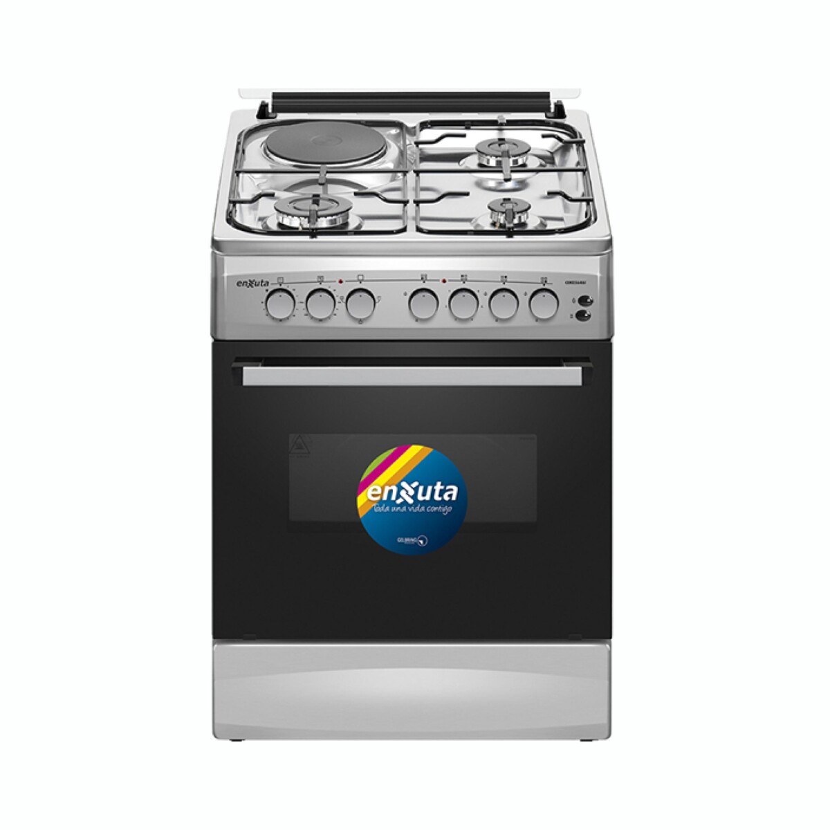 Cocina Combinada ENXUTA CENX5646I 3 Hornallas 1 Disco - Inox 