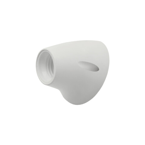 Portalámparas E27 d/pared receptáculo curvo blanco M31326E