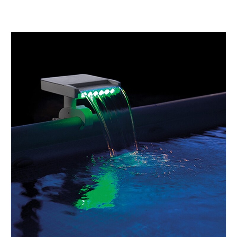 INTEX CASCADA DE AGUA LED MULTICOLOR HIDROELÉCTRICA PARA PISCINAS ESTRUCTURALES Intex Cascada De Agua Led Multicolor Hidroeléctrica Para Piscinas Estructurales