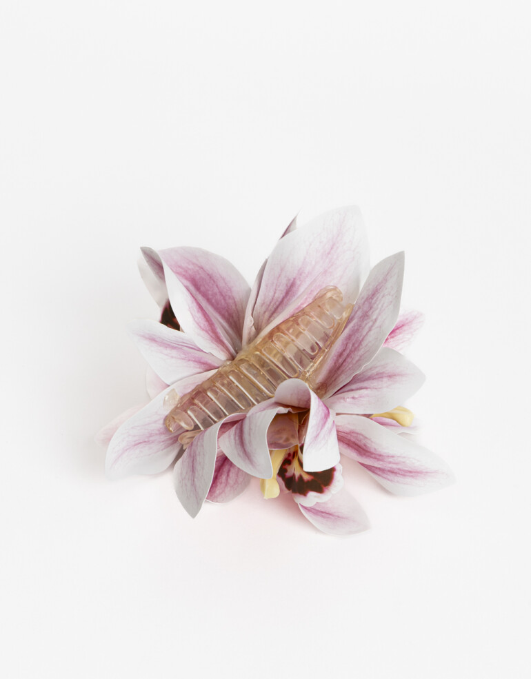 Broche Flores Broche Flor Orquídea - Rosa Viejo