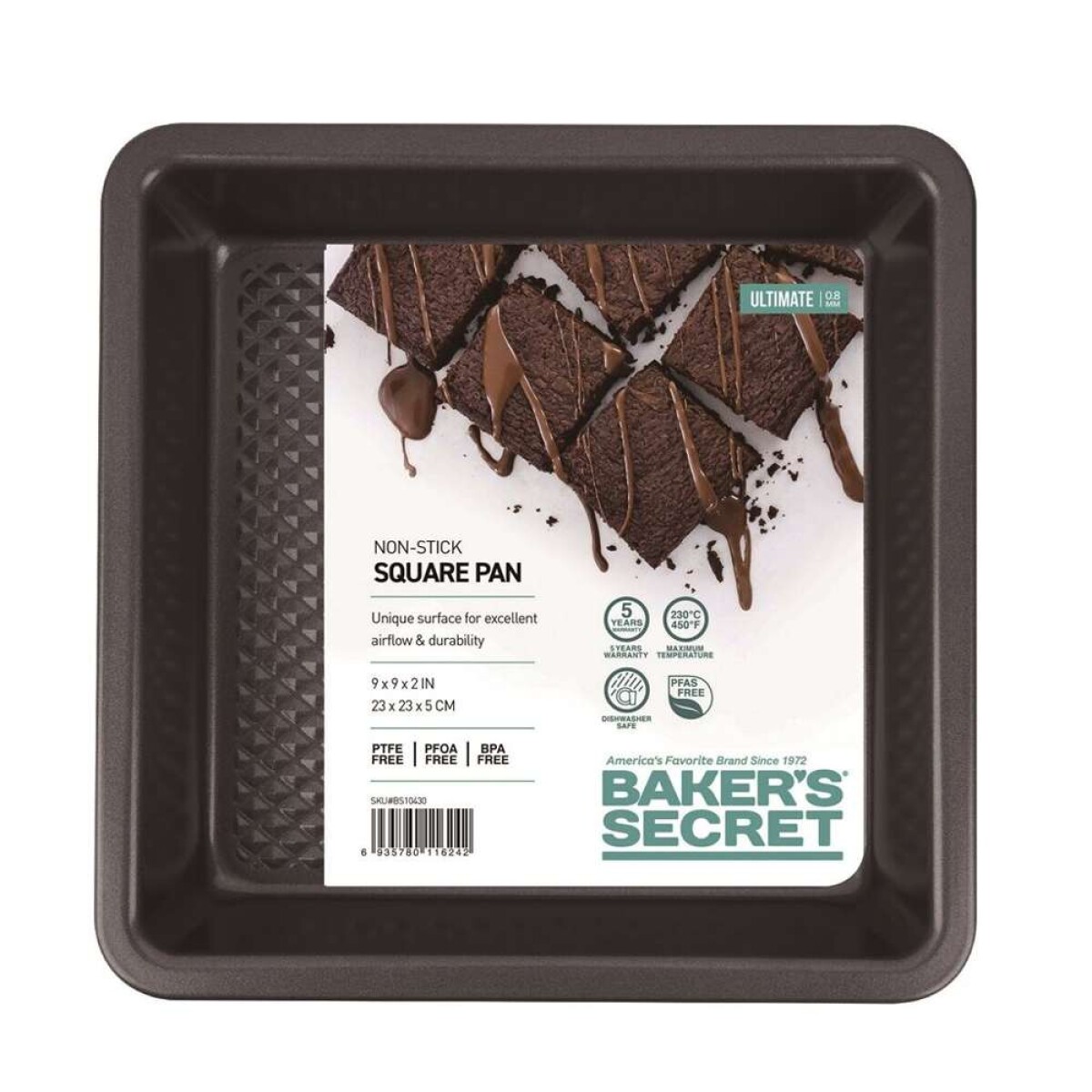 Asadera Antiad. 25X25X5Cm Ultimate - Negro Bs 