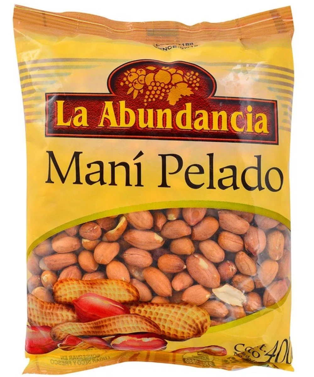 MANI PELADO 400 GR LA ABUNDANCIA 