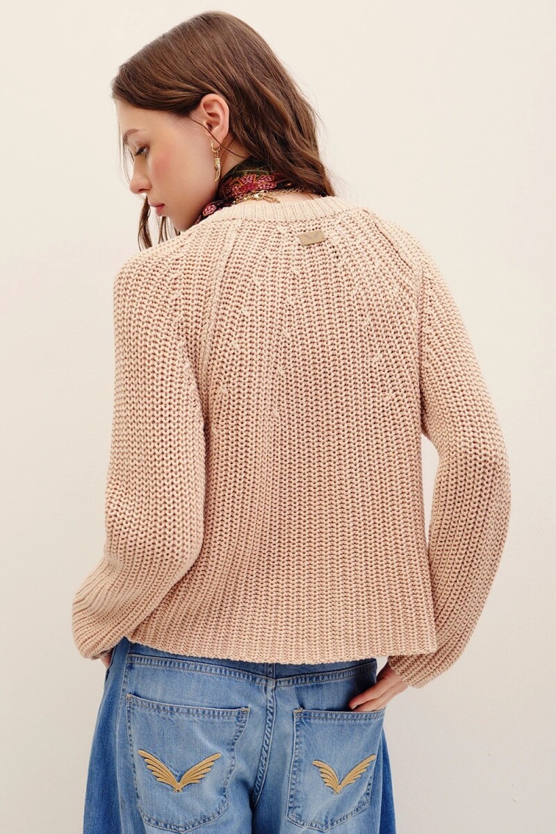 CARDIGAN AGNES EMBRO Crudo