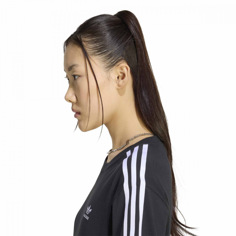REMERA ADIDAS 3 STRIPE TEE MUJER IU2420 Negro