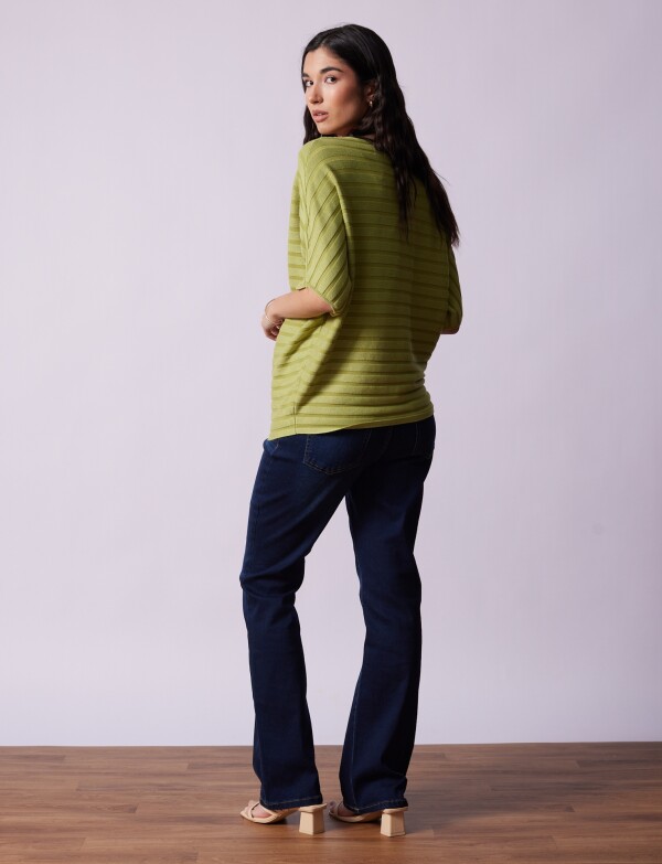 Buzo Dolman Acanalado VERDE