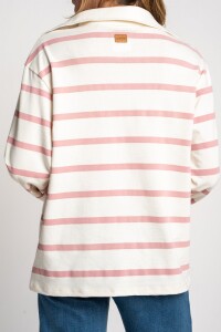 Sweater Cuello Polo Rosa