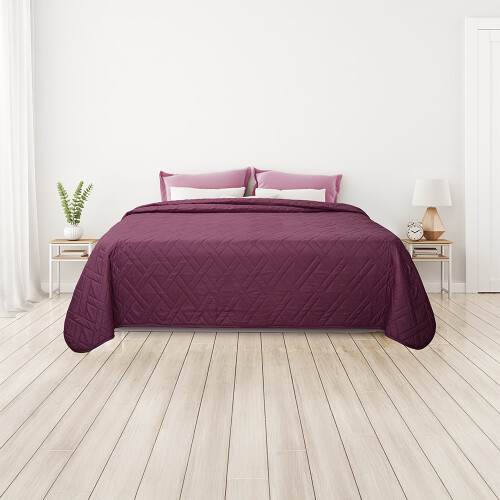 CUBRECAMA LANCASTER PURPURA ROJIZO 2 PLAZAS