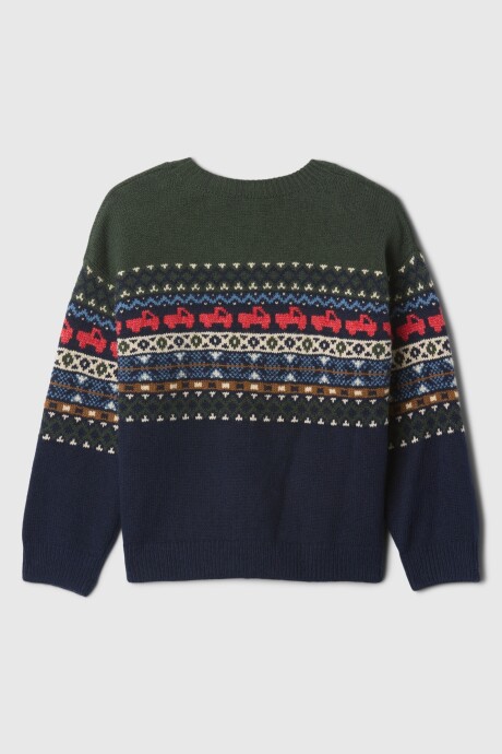 Buzo Cashsoft Cuello Redondo Toddler Niño Multi Fairisle