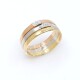 Anillo en oro 18k combinado (3 colores) con brillantes Anillo en oro 18k combinado (3 colores) con brillantes