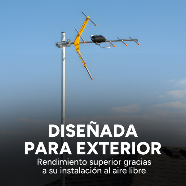 Antena Digital Exterior Soporta Full Hdtv 1080p Tv Canales Color Blanco