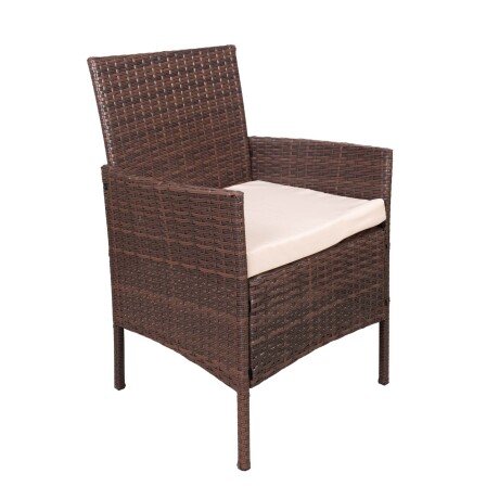 SET LIVING EXTERIOR RATTAN-SINTETICO-Y-ACERO MARRON APOLO