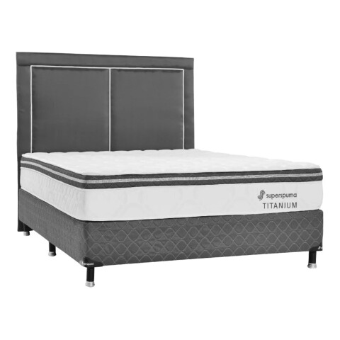 Sommier Superspuma Titanium 160X190 B+C+C Gris Sommier Superspuma Titanium 160X190 B+C+C Gris