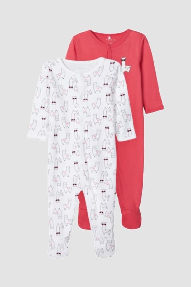 Pack X2 Pijama Estampado Claret Red