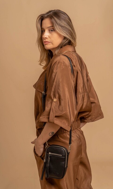 PHONEBAG / PORTA CELULAR GENCIANA NEGRO