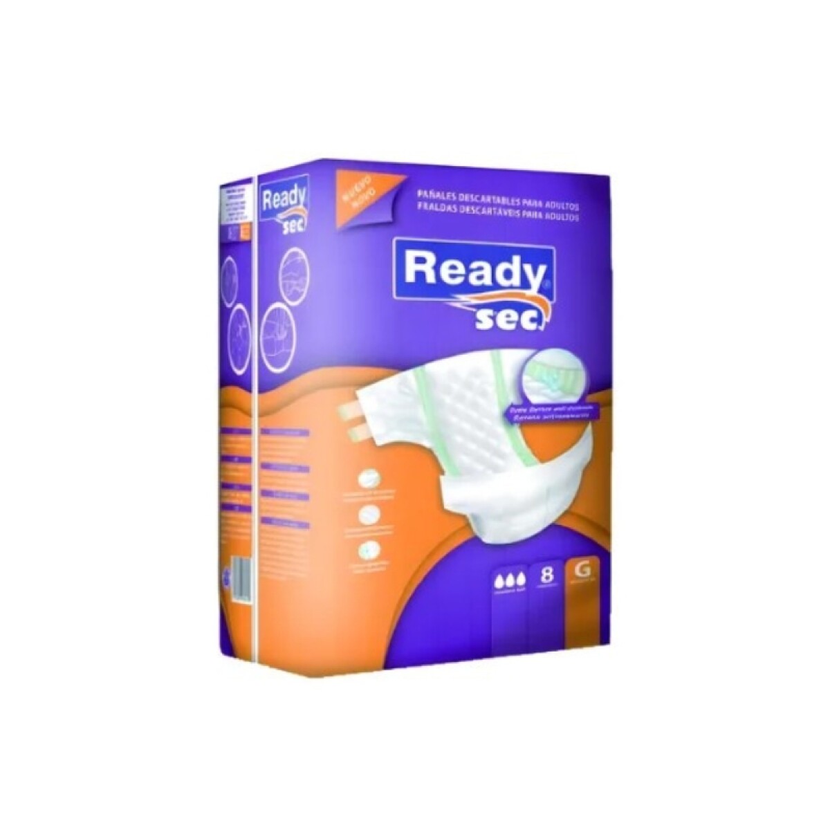 Ready Sec pañales para adulto x8 - G 