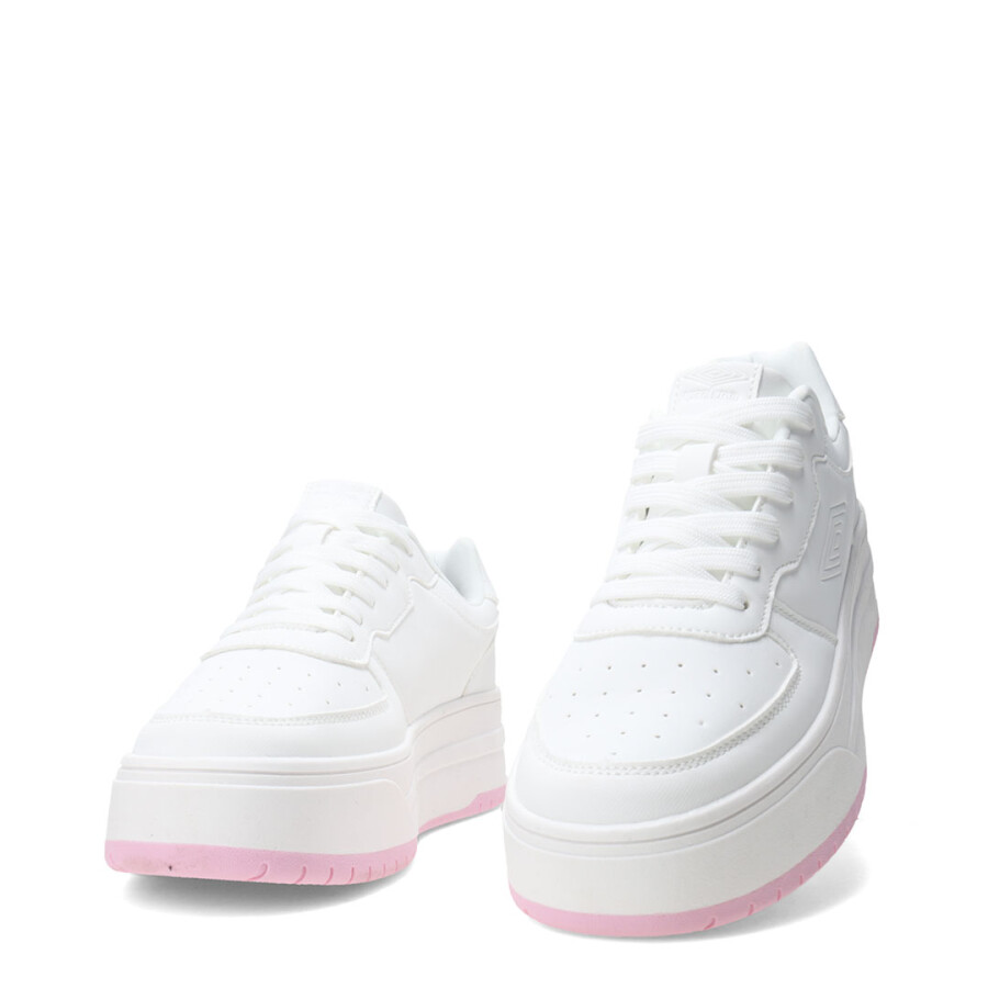 Championes de Mujer Umbro Milo High Blanco - Rosado