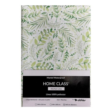 Mantel circular Home Class repele el agua 160cm Hojas Verde Mantel circular Home Class repele el agua 160cm Hojas Verde